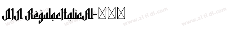 DIN RegularItalicAl字体转换